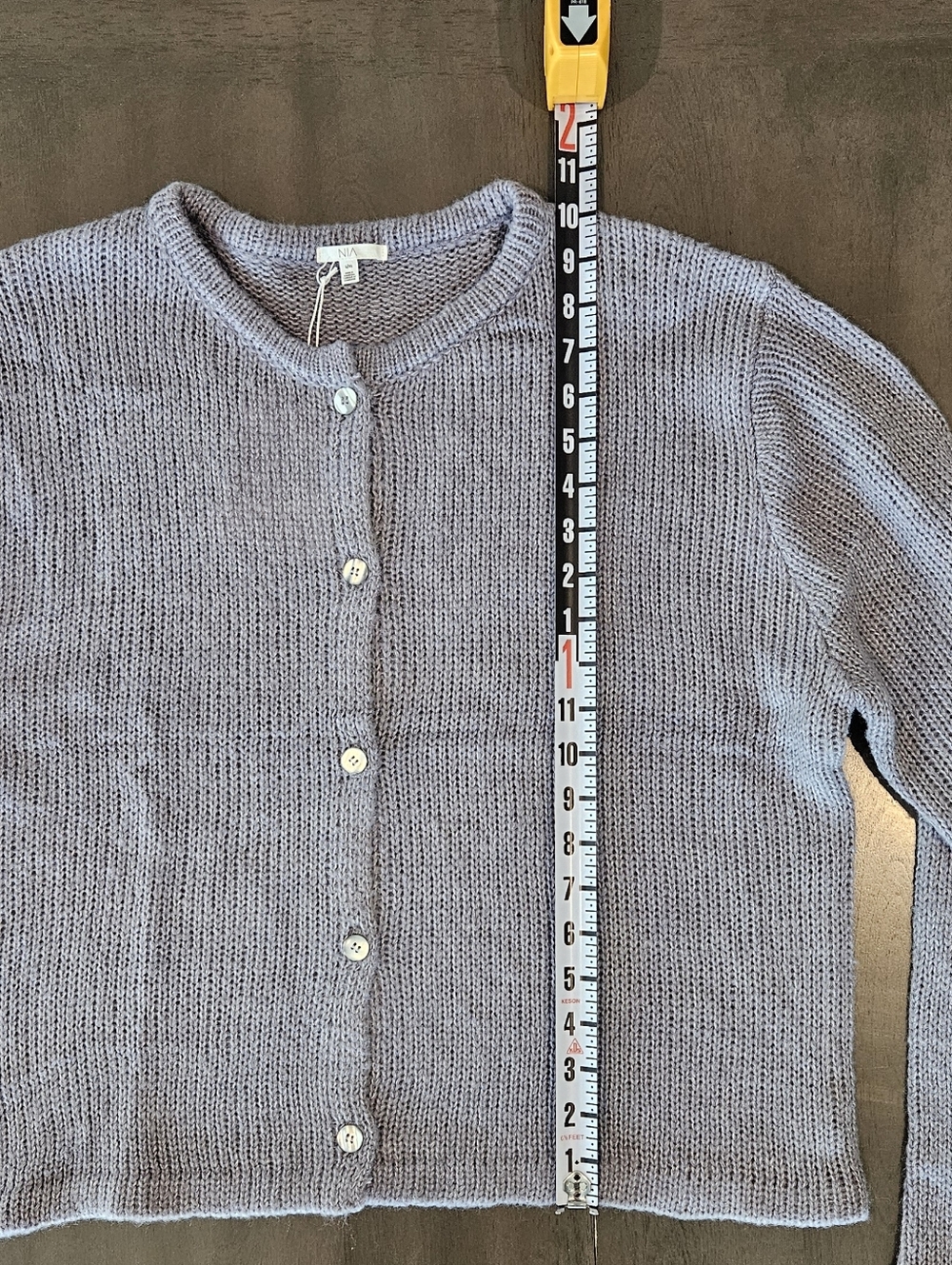 Nia Women's L/XL Grey Button-Front Cardigan NWT - Picture 8 of 11